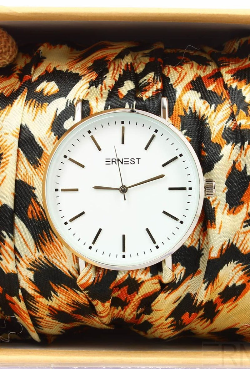 Montre foulard Marron