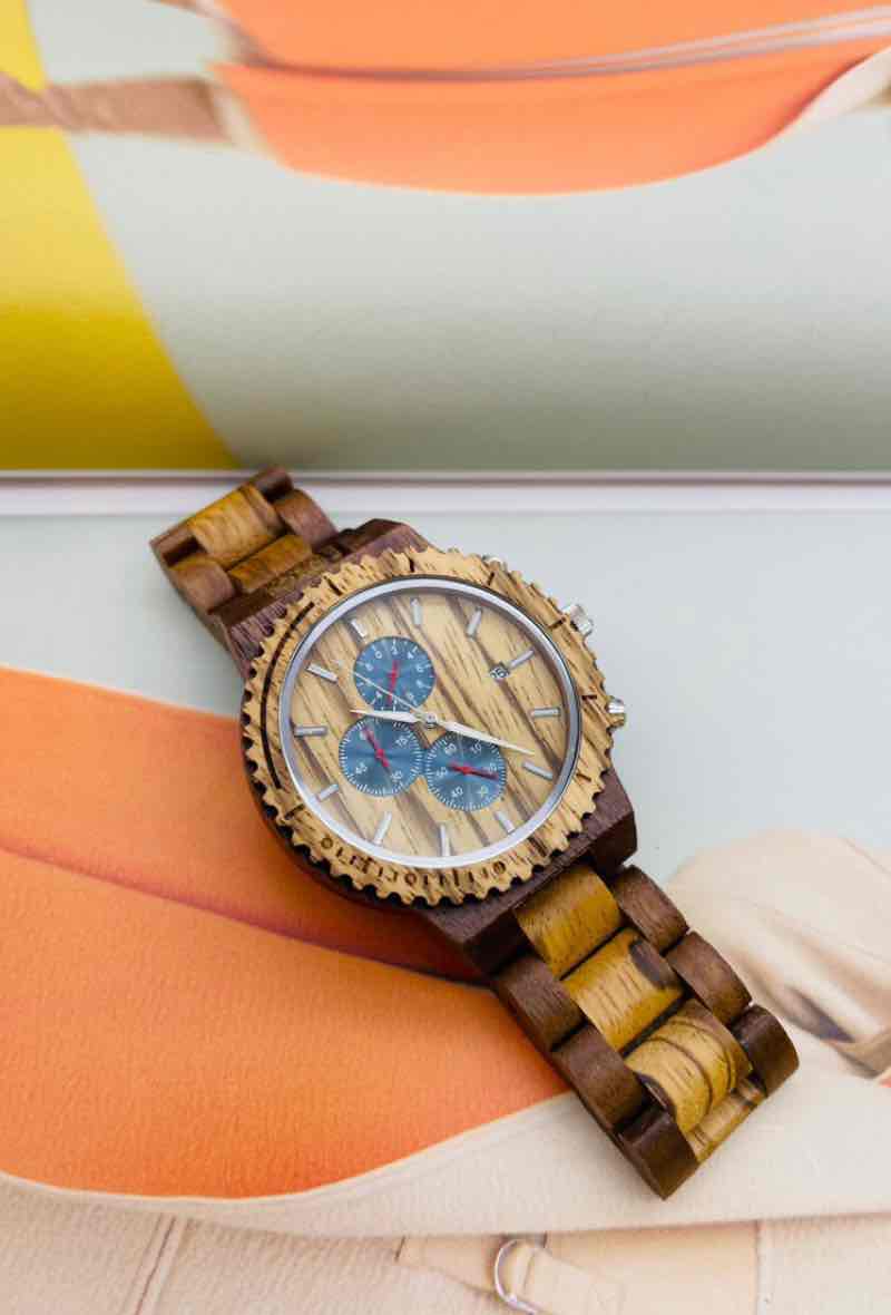 Montre bois Chrono