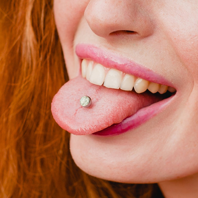 Piercings barbels langue