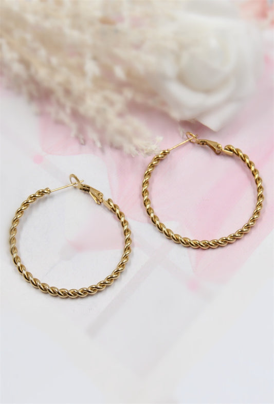 Boucle d'oreille créole tresse