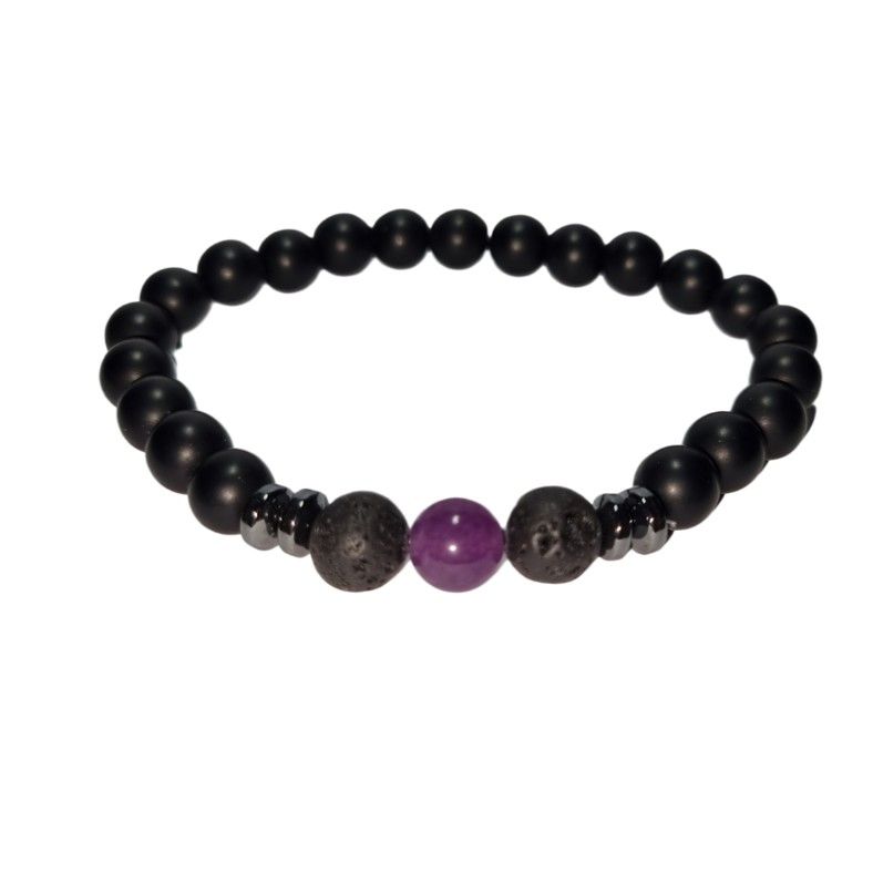 Bracelet Chakra perles noir